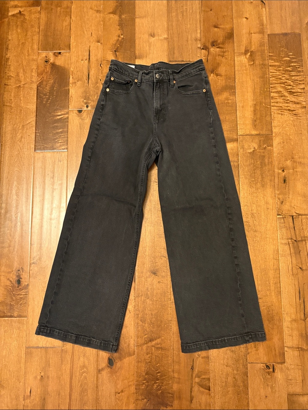 GAP Black Wide Leg Flare Jeans
